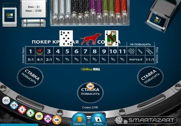 Покер Red Dog Slot Game